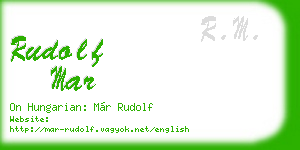 rudolf mar business card